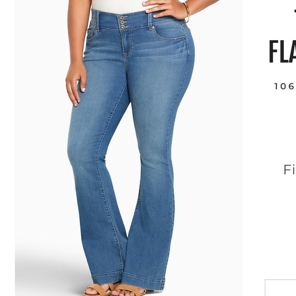 flared jeans size 18